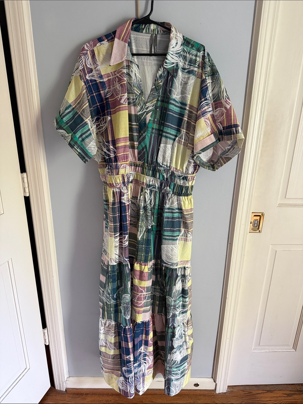 Anthropologie Plaid Multicolor Shirt Dress - Casual Summer Dress